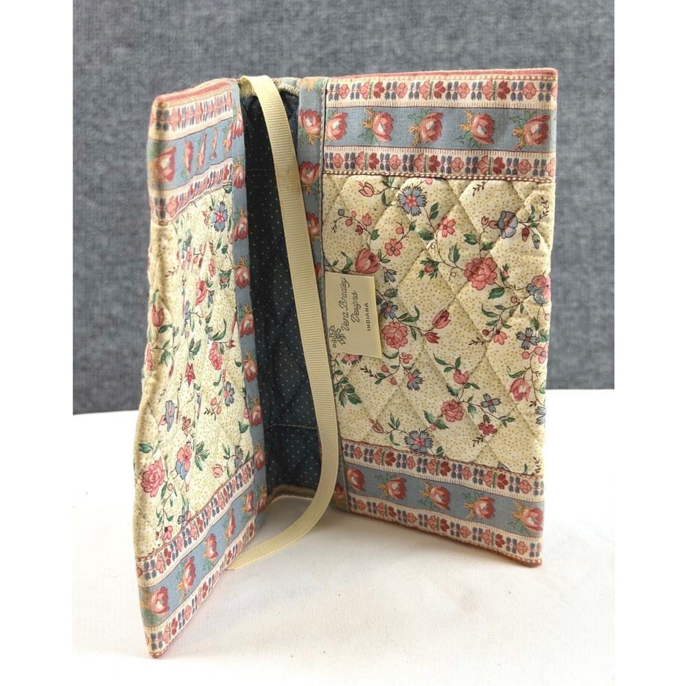 Vintage Vera Bradley Indiana Cream RARE 1985 Quilted Floral Book Bible Cover EUC - Picture 2 of 6